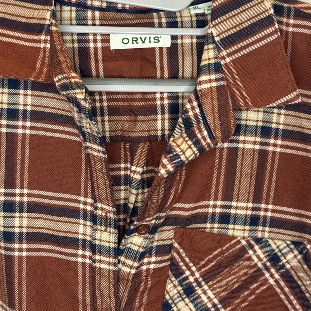 Orvis Brown Plaid Shirt Dress